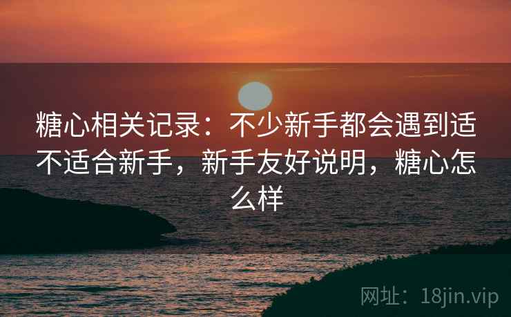 糖心相关记录：不少新手都会遇到适不适合新手，新手友好说明，糖心怎么样