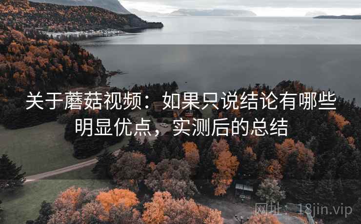 关于蘑菇视频：如果只说结论有哪些明显优点，实测后的总结