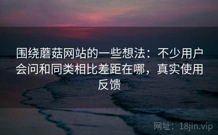 围绕蘑菇网站的一些想法：不少用户会问和同类相比差距在哪，真实使用反馈